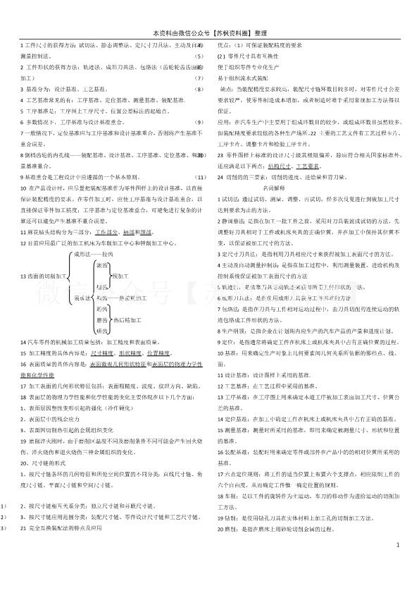 汽车制造工艺学